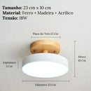 Luminária de Teto Plafon Redondo Led Estilo Nórdico Loja Toque de Casa  156  Casa Farfelle