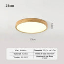 Luminária de Teto Plafon Redondo Led Moderno  Iluminação  Casa Farfelle