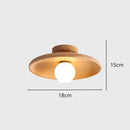 Luminária de Teto Sobrepor em Madeira Estilo Natural e Iluminação Aconchegante Zelar - Casa & Jardim  Luminária de Teto  Casa Farfelle