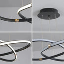 Lustre Circular Pendente Moderno Duplo em LED  Iluminação  Casa Farfelle