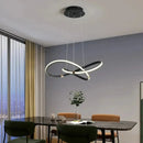 Lustre Circular Pendente Moderno Duplo em LED  Iluminação  Casa Farfelle