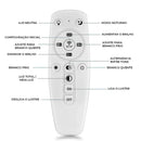 Lustre Led Moderno Com Controle Pendente Anéis 3 Arcos Casa Farfelle  152 (Iluminação)  Casa Farfelle