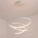 Lustre Led Moderno Com Controle Pendente Anéis 3 Arcos Casa Farfelle  152 (Iluminação)  Casa Farfelle