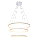 Lustre Led Moderno Com Controle Pendente Anéis 3 Arcos Casa Farfelle  152 (Iluminação)  Casa Farfelle