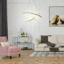 Lustre Led Moderno Com Controle Pendente Anéis 3 Arcos  Iluminação  Casa Farfelle