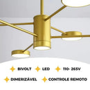 Lustre Led Pendente Nórdico Galáxia 6 Hastes Moderno 181 (Iluminação)  Casa Farfelle