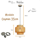 Lustre Luminaria Pendente Fibra Natural Artesanal Decorativo Bivolt Casa Farfelle  121 (Iluminação)  Casa Farfelle