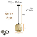Lustre Luminaria Pendente Fibra Natural Artesanal Decorativo Bivolt Casa Farfelle  121 (Iluminação)  Casa Farfelle