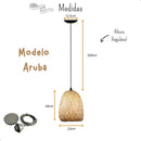 Lustre Luminaria Pendente Fibra Natural Artesanal Decorativo Bivolt  Iluminação  Casa Farfelle