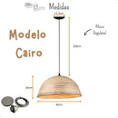 Lustre Luminaria Pendente Fibra Natural Artesanal Decorativo Bivolt  Iluminação  Casa Farfelle