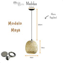 Lustre Luminaria Pendente Fibra Natural Artesanal Decorativo Bivolt  Iluminação  Casa Farfelle