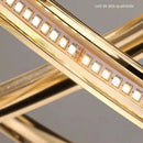 Lustre Para Sala Excecutive - Golden Evolut  Iluminação  Casa Farfelle