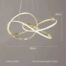 Lustre Para Sala Excecutive - Golden Evolut  Iluminação  Casa Farfelle