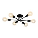 Lustre Para Sala Moderno Dourado 6 Lâmpadas  Iluminação  Casa Farfelle