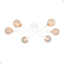 Lustre Para Sala Moderno Dourado 6 Lâmpadas  Iluminação  Casa Farfelle