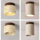 Lustre Pedra Travertino com Textura Natural e Iluminação Aconchegante  Iluminação  Casa Farfelle