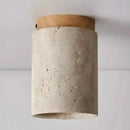 Lustre Pedra Travertino com Textura Natural e Iluminação Aconchegante Zelar - Casa & Jardim  Luminária de Teto  Casa Farfelle