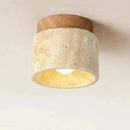 Lustre Pedra Travertino com Textura Natural e Iluminação Aconchegante Zelar - Casa & Jardim  Luminária de Teto  Casa Farfelle