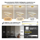 Lustre Pendente Circular Triplo em LED  Iluminação  Casa Farfelle