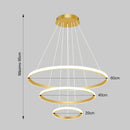 Lustre Pendente Circular Triplo em LED  Iluminação  Casa Farfelle