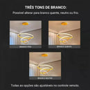 Lustre Pendente Circular Triplo em LED  Iluminação  Casa Farfelle