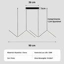 Lustre Pendente Flow Line LED Zelar - Casa & Jardim    Casa Farfelle