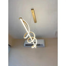 Lustre Pendente Led 45w 3 Em 1 Moderno Quarto Sala Dourado Casa Farfelle  115 (Iluminação)  Casa Farfelle