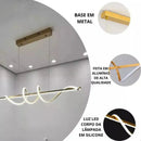 Lustre Pendente Led 45w 3 Em 1 Moderno Quarto Sala Dourado  Iluminação  Casa Farfelle