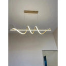 Lustre Pendente Led 45w 3 Em 1 Moderno Quarto Sala Dourado  Iluminação  Casa Farfelle