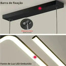 Lustre Pendente Moderno - Minimalista Premium  Iluminação  Casa Farfelle