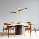 Lustre Pendente de Led 40w Dourado 75cm 3 Cores De Luz  Iluminação  Casa Farfelle