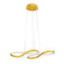 Lustre Pendente de Led 40w Dourado 75cm 3 Cores De Luz  Iluminação  Casa Farfelle