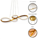 Lustre Pendente de Led 40w Dourado 75cm 3 Cores De Luz  Iluminação  Casa Farfelle
