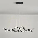 Lustre Pendente de Linear Ondas Minimalista  Iluminação  Casa Farfelle