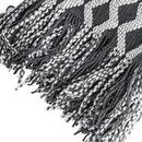 Manta de Malha Acrílica com Borlas Cinza Onda Casa Farfelle  205  Casa Farfelle