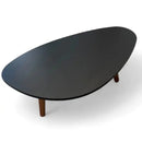 Mesa de Centro Retrô Orgânica 90x52cm Acabamento Premium Madeira Casa Farfelle    Casa Farfelle