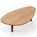 Mesa de Centro Retrô Orgânica 90x52cm Acabamento Premium Madeira Casa Farfelle    Casa Farfelle