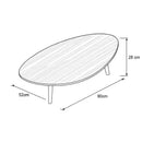 Mesa de Centro Retrô Orgânica 90x52cm Acabamento Premium Madeira Casa Farfelle    Casa Farfelle