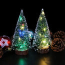 Mini Pinheiro de Natal Nevado com Luzes  Natal  Casa Farfelle