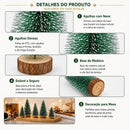 Mini Pinheiro de Natal Nevado com Luzes  Natal  Casa Farfelle