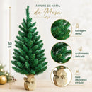 Mini Pinheiro de Natal de Mesa Luxo Decorado Nevada Premium  Natal  Casa Farfelle