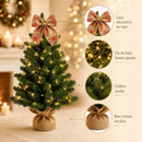 Mini Pinheiro de Natal de Mesa Luxo Decorado Nevada Premium  Natal  Casa Farfelle