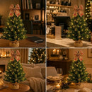 Mini Pinheiro de Natal de Mesa Luxo Decorado Nevada Premium  Natal  Casa Farfelle