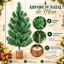 Mini Pinheiro de Natal de Mesa Luxo Decorado Nevada Premium  Natal  Casa Farfelle