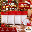 Neve Artificial Plástica para Decoração de Natal 50g  Natal  Casa Farfelle