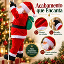 Papai Noel Subindo Escada Decorativo 90cm  Natal  Casa Farfelle