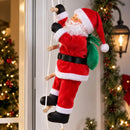 Papai Noel Subindo Escada Decorativo 90cm  Natal  Casa Farfelle