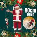 Papai Noel Subindo Escada Decorativo 90cm  Natal  Casa Farfelle