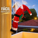 Papai Noel Subindo Escada Decorativo 90cm  Natal  Casa Farfelle
