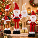 Decoração de Natal para Loja: Papai Noel e Rena Retráteis 80cm